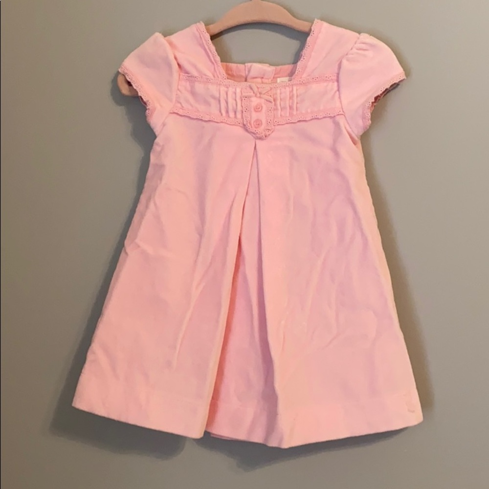 Pink velvet dress